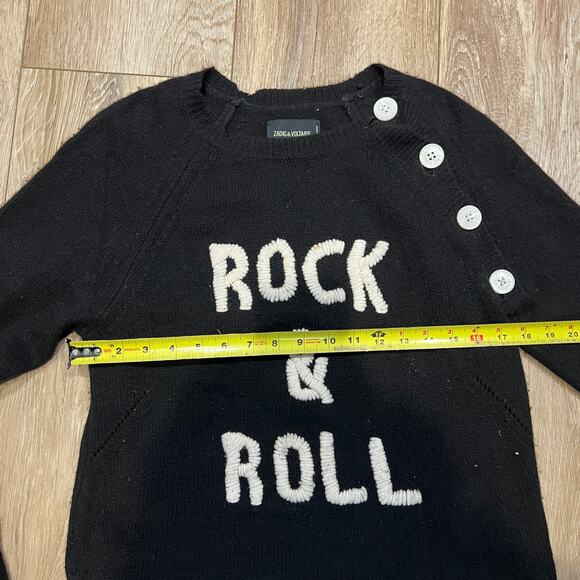 ZADIG & VOLTAIRE Women's Rock & Roll Cashmere Raglan Pullover Sweater Size M - Picture 7 of 10
